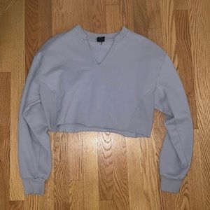 PacSun Gray Cropped Sweatshirt